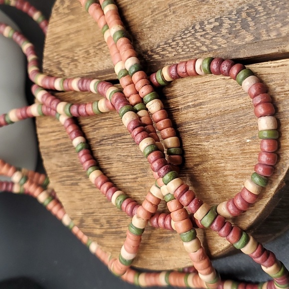 N2914‎ unakite heishi shell african necklace - Picture 2 of 4
